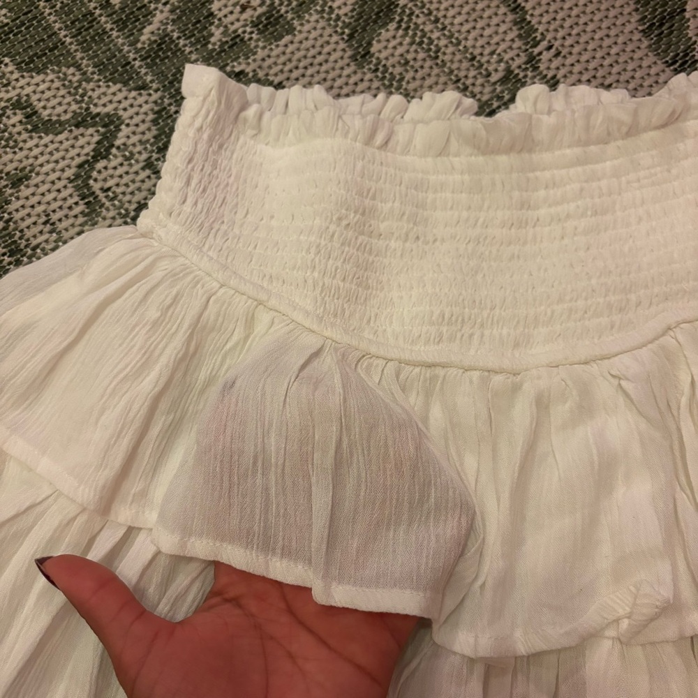 White Ruffled Skirt - Picture 3 of 3
